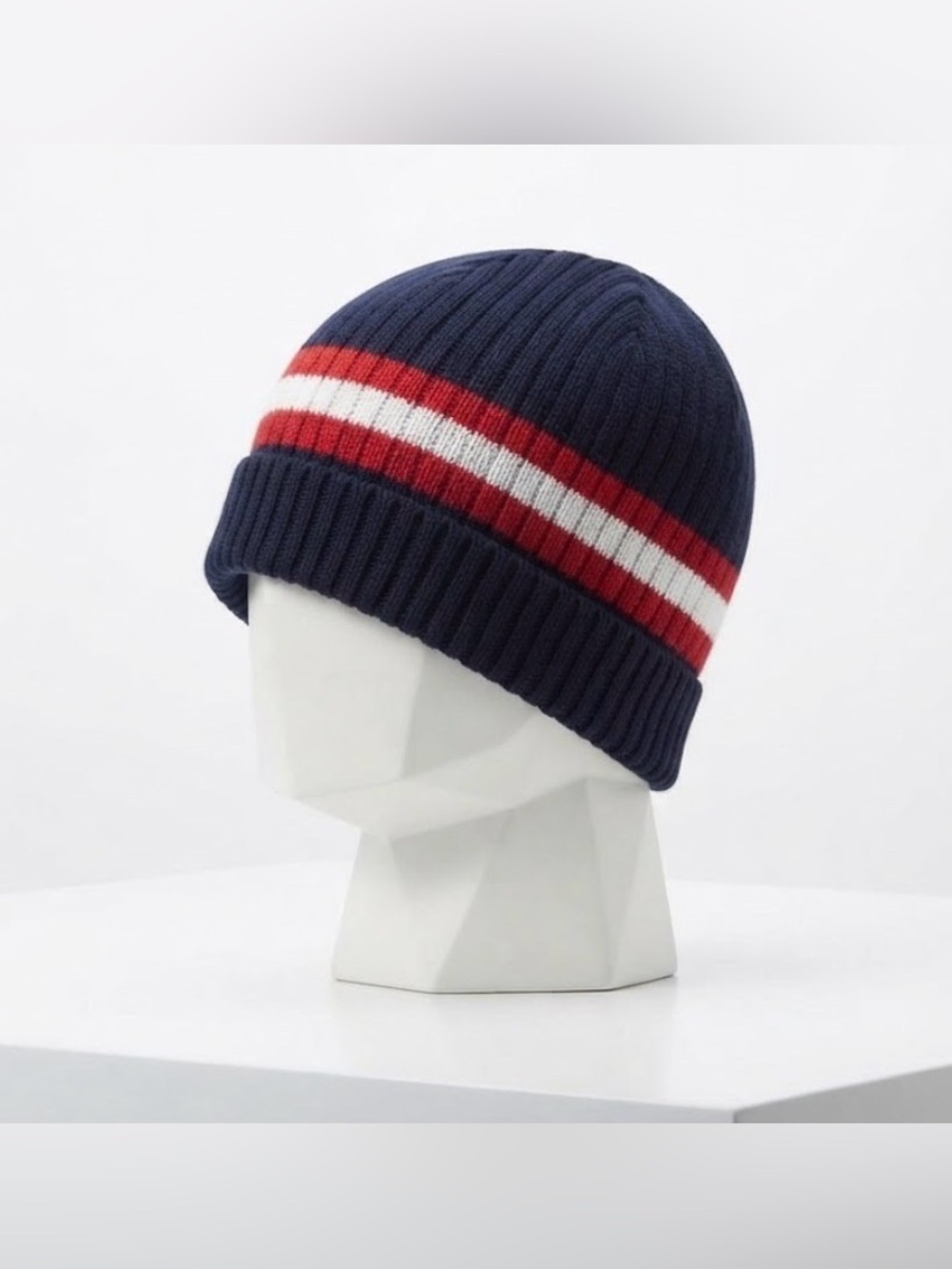 Janie & Jack | Navy Red Cotton Lined Hat | 6T